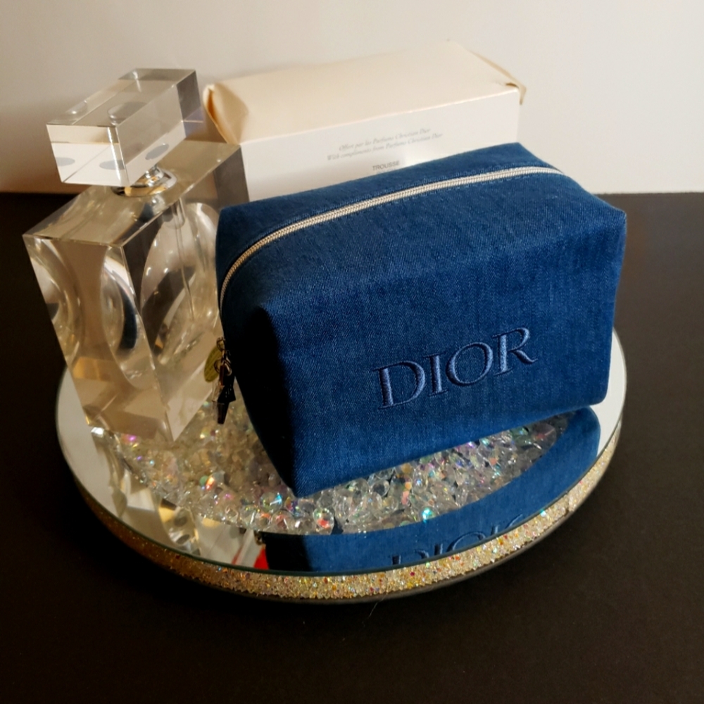 Christian Denim fabric Dior Cosmetic Navistar bag